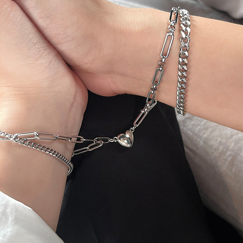 Magnet Heart Couple Bracelats