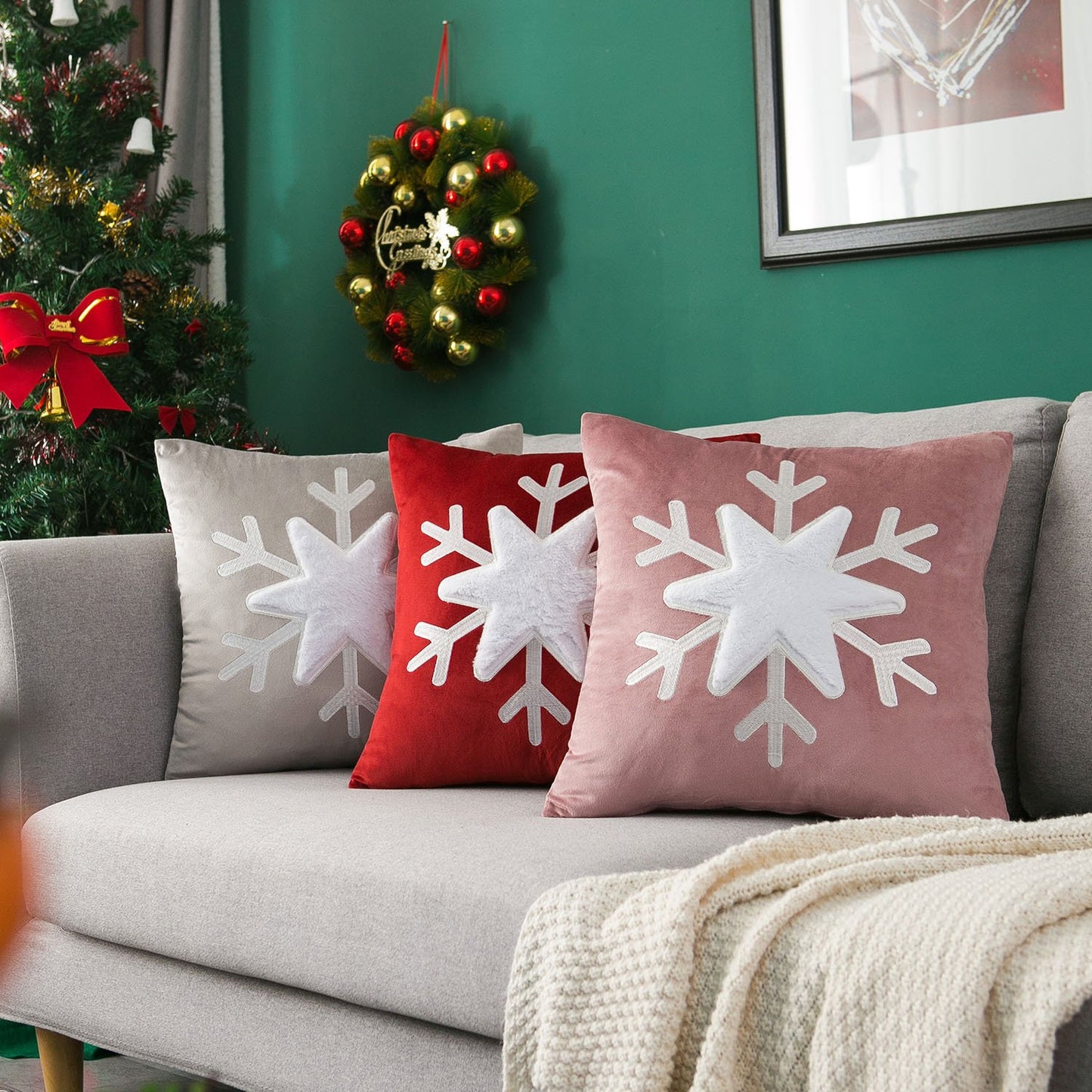 Christmas Snowflake Pillowcase