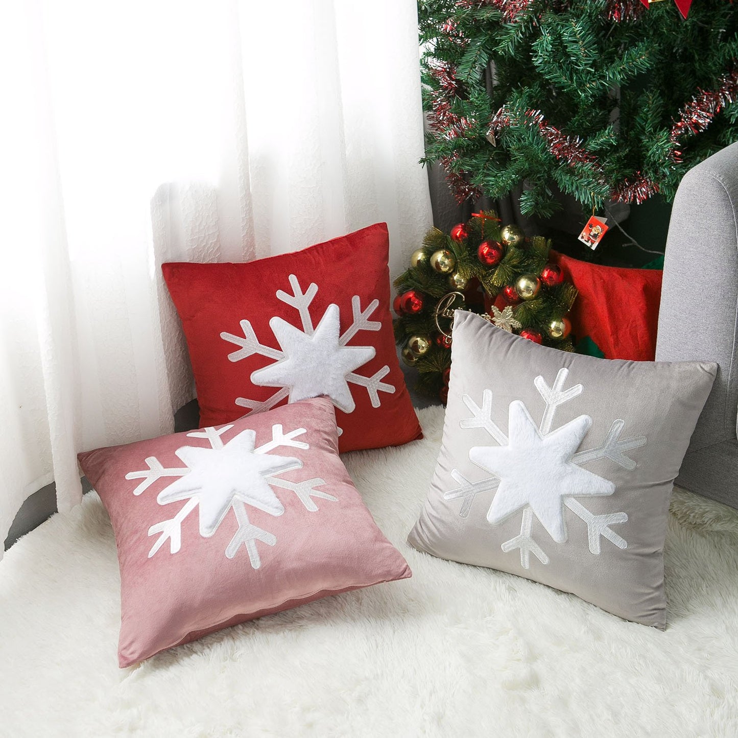 Christmas Snowflake Pillowcase