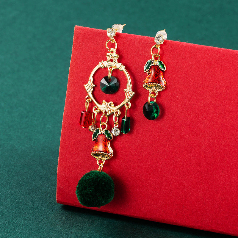 Cute Christmas Theme Asymmetry Earrings