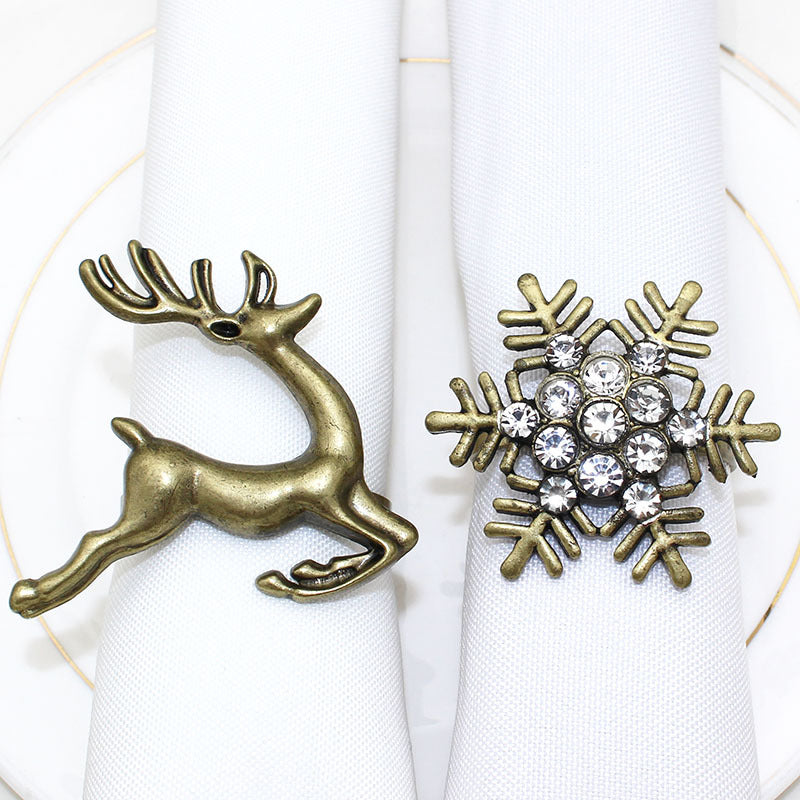 Vintage Christmas Napkin Rings Set of 6