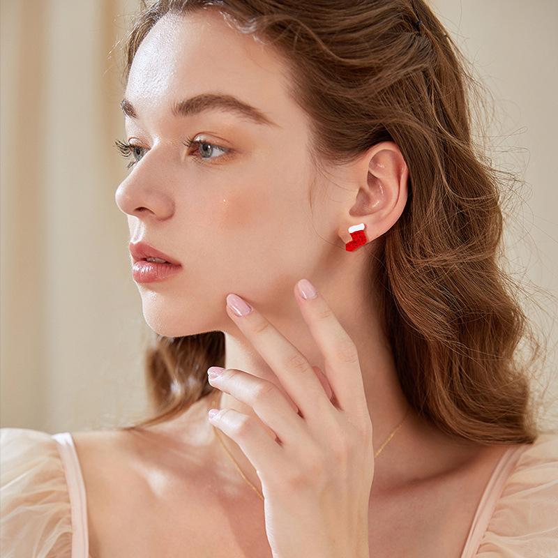 Christmas Stocking Hat Earrings
