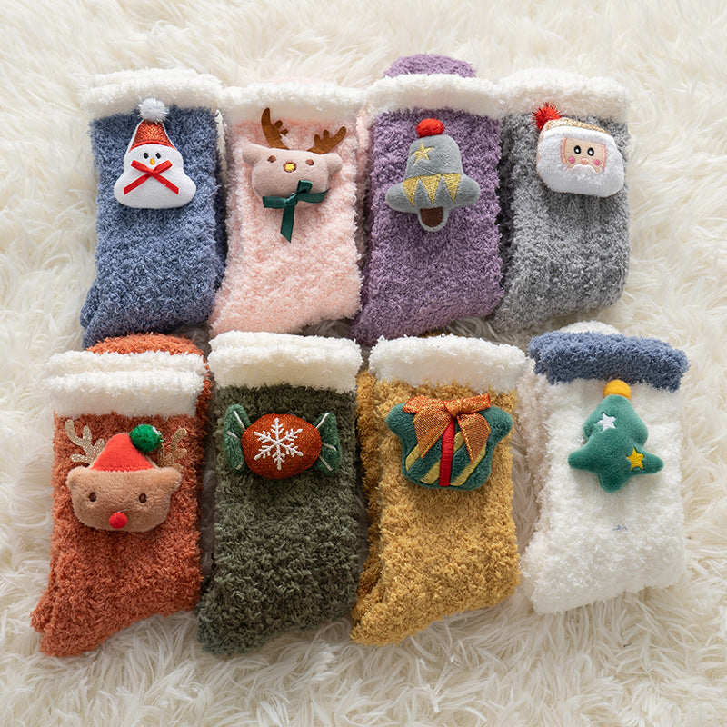 Christmas Super Soft Coral Fleece Socks