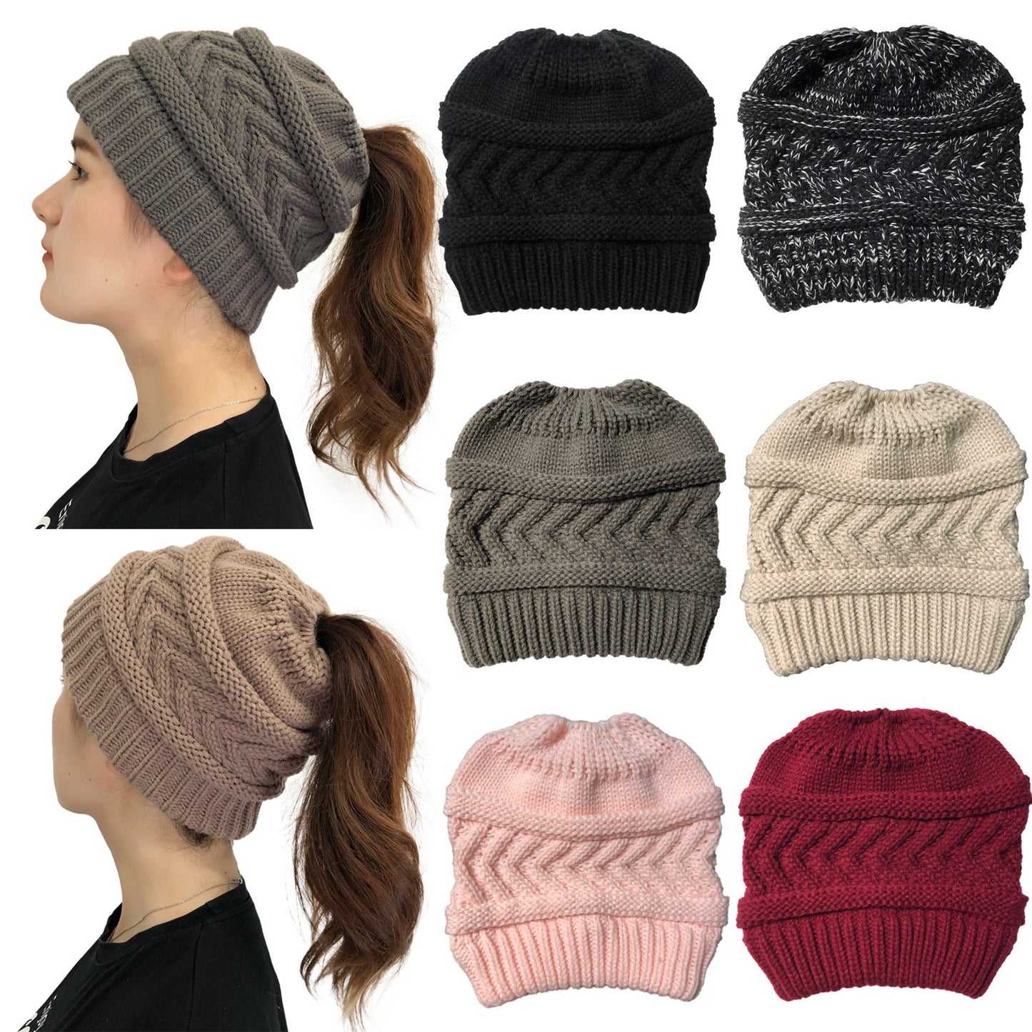 CC Mash up Ponytail Beanie New Style-Buy 1 Get 2 Free
