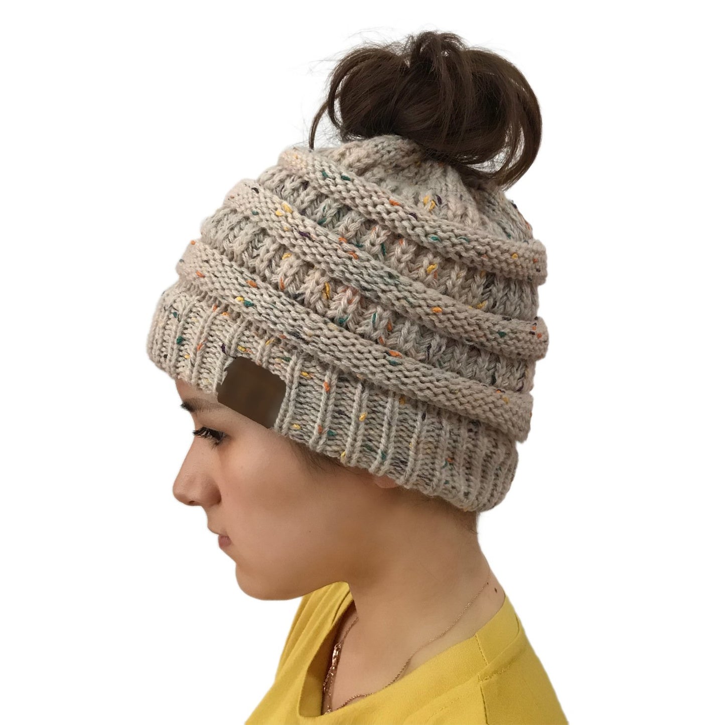CC Point Yarn Messy Bun Beanie New Style-Buy 1 Get 2 Free