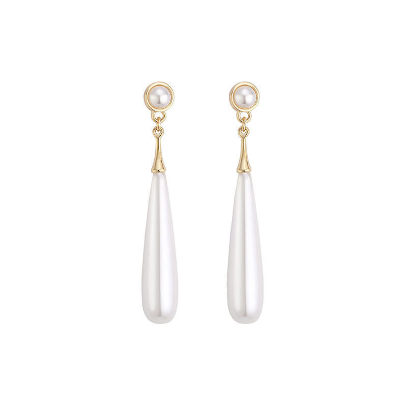 Vintage Artificial Pearl Pendant Earrings