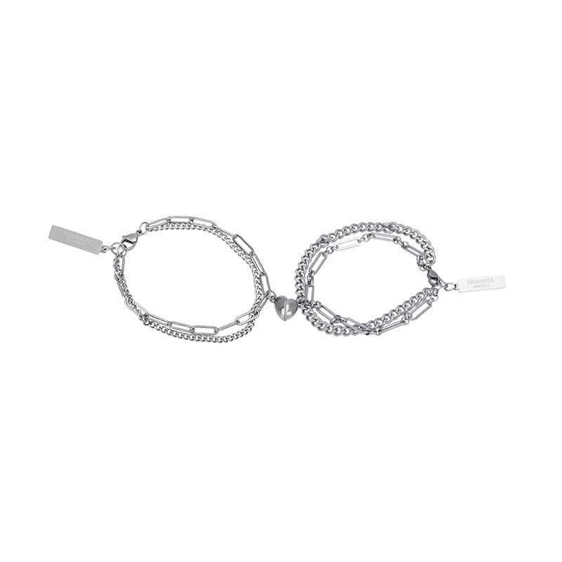 Magnet Heart Couple Bracelats