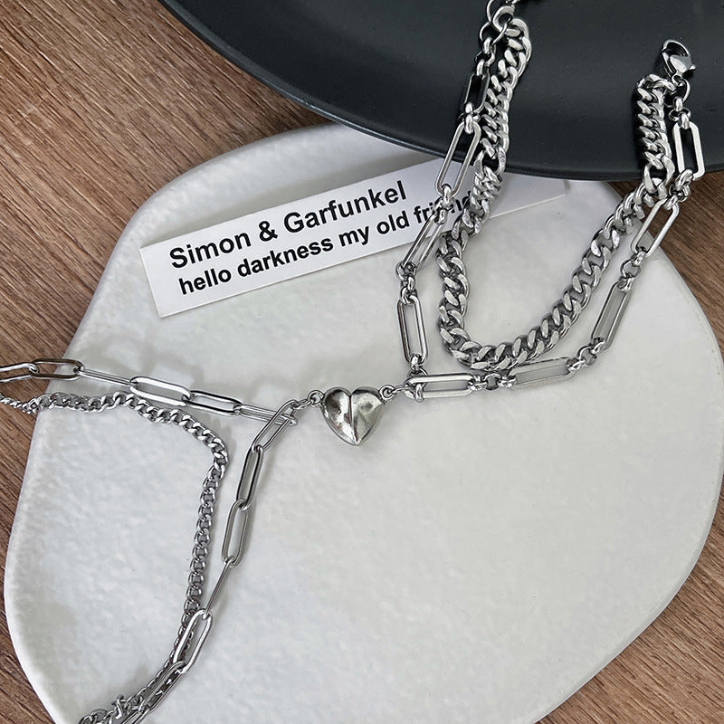Magnet Heart Couple Bracelats