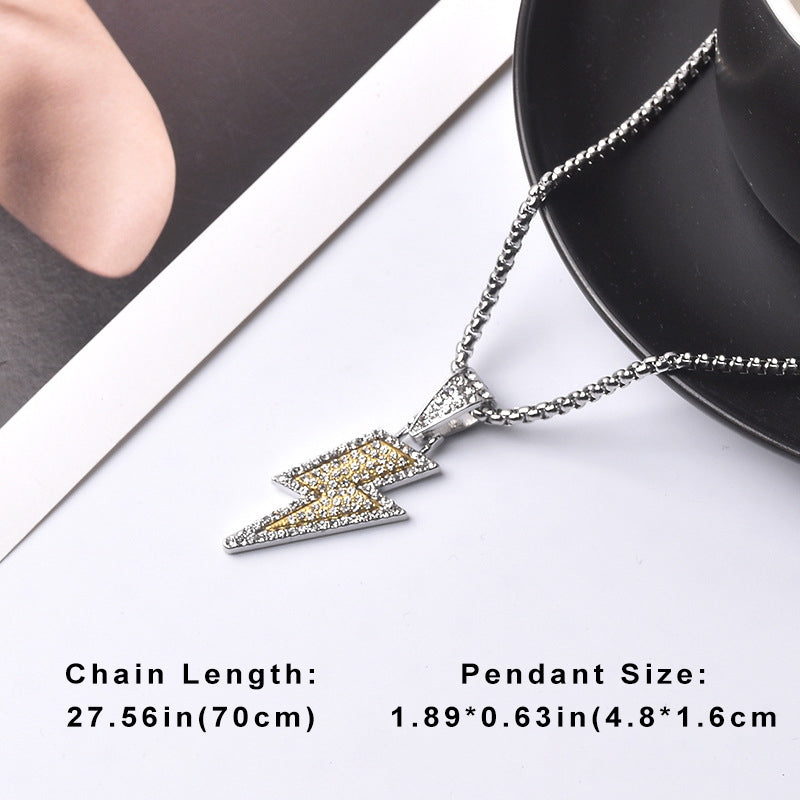 Rhinestones Pendant Long Chain Sweater Necklace