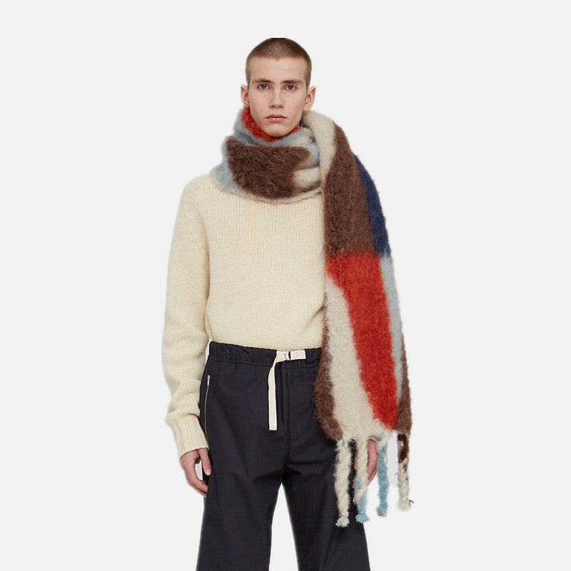 Unisex Big Plaid Scarf Shawl
