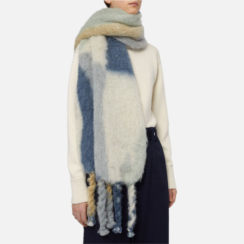 Unisex Big Plaid Scarf Shawl