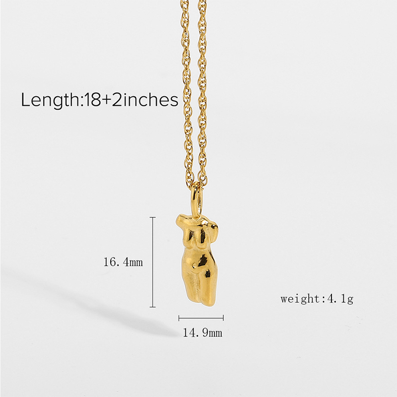 18K Gold Plated Abstract Art Necklace