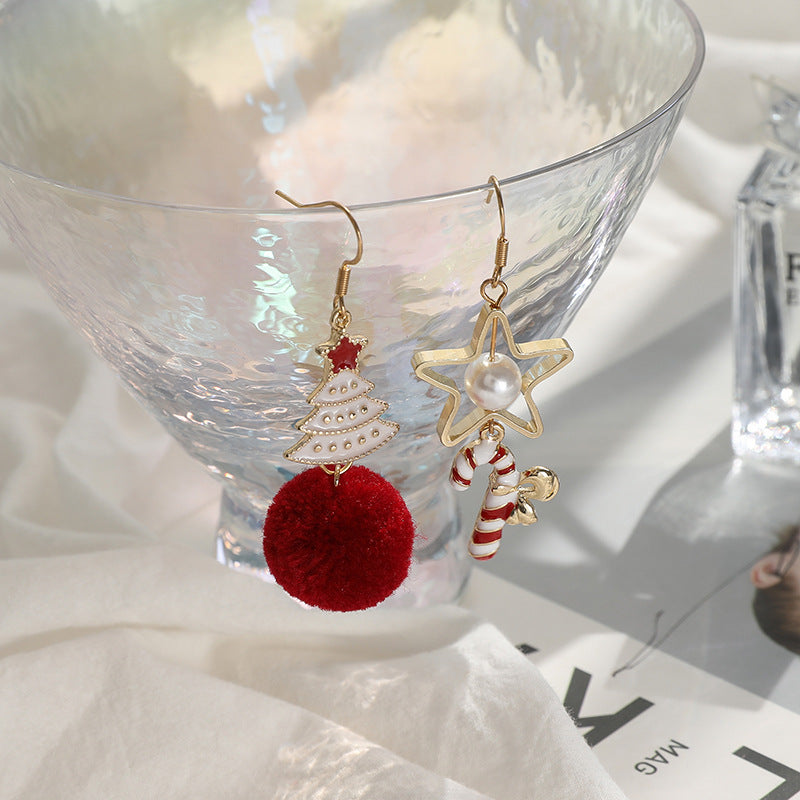 S925 Silver Pin Christmas Earrings