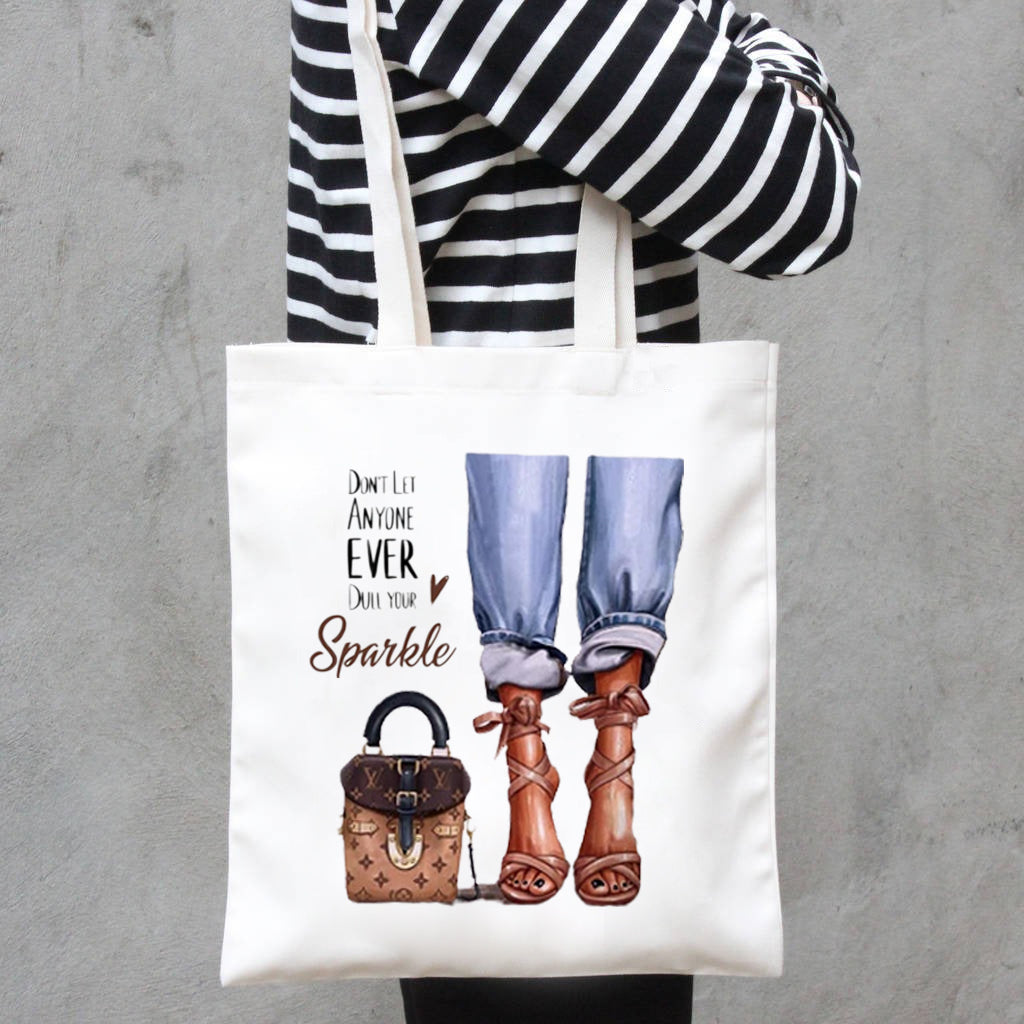 Style B:Fashion Trend Shoes Pattern Women Capacity Canvas Bag