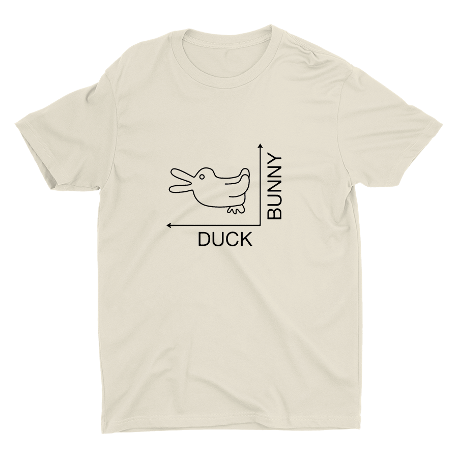 DUCK? or BUNNY? Printed Cotton Tee