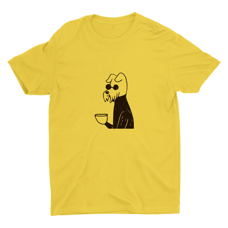 Just A Dog Drinking Tea Cotton Tee
