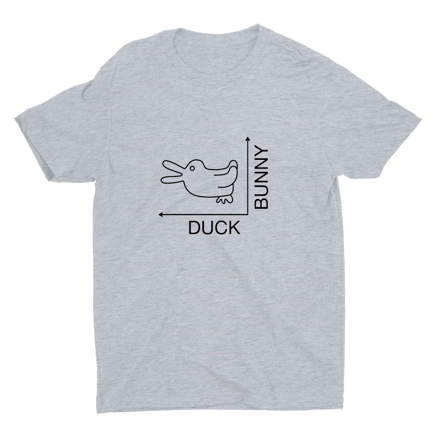 DUCK? or BUNNY? Printed Cotton Tee