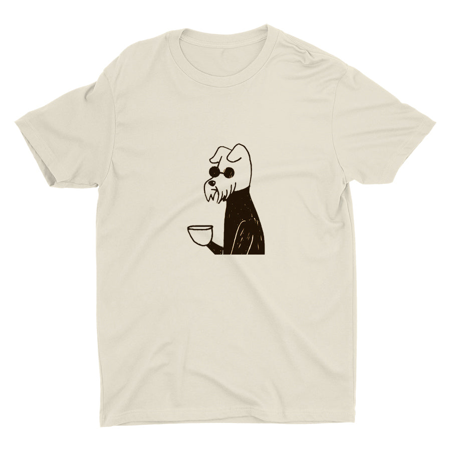 Just A Dog Drinking Tea Cotton Tee