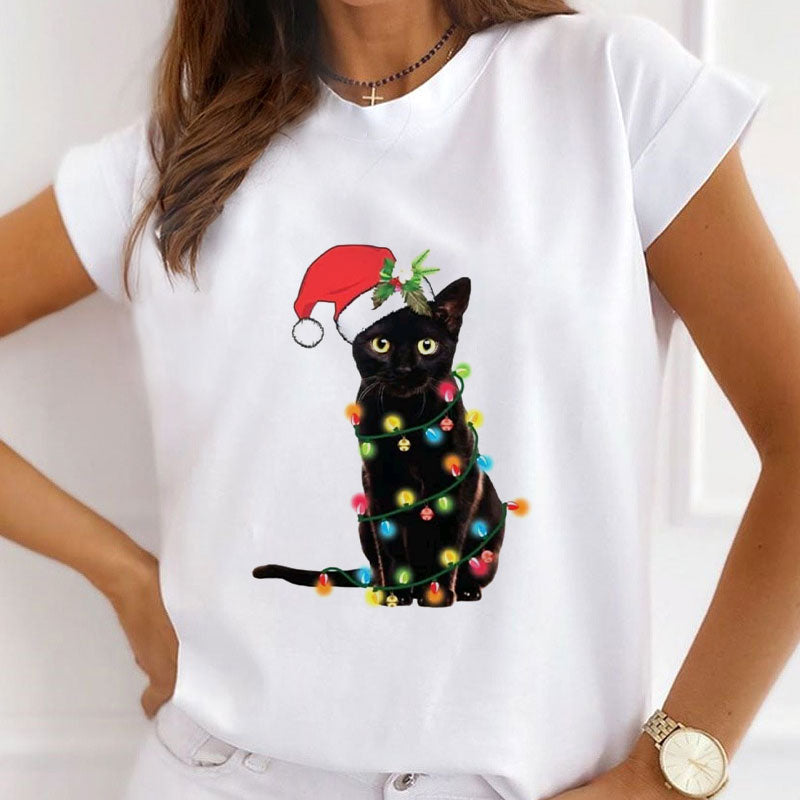Merry Christmas Women White T-Shirt G
