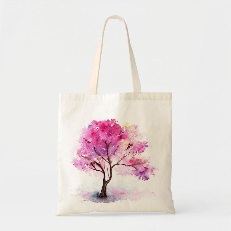 CHERRY TREE CANVAS BAG