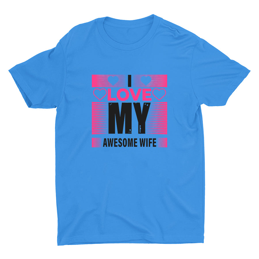 I Love My Awesome Wife Cotton Tee