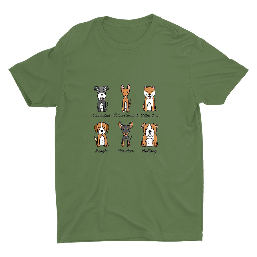 Lovely Dogs Printed Cotton Tee