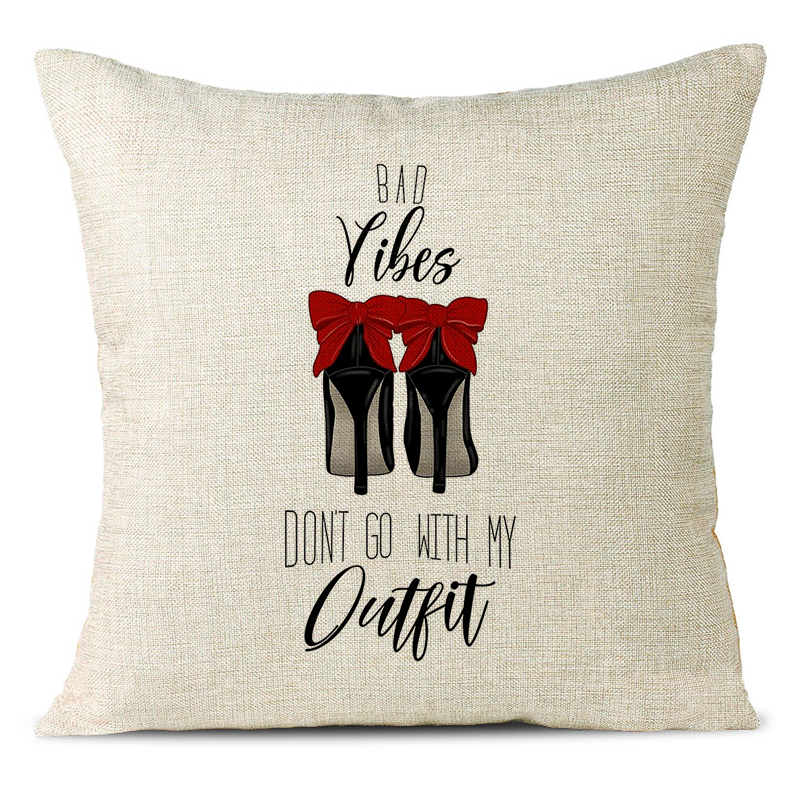 Elegant Highheels Linen Pillowcase