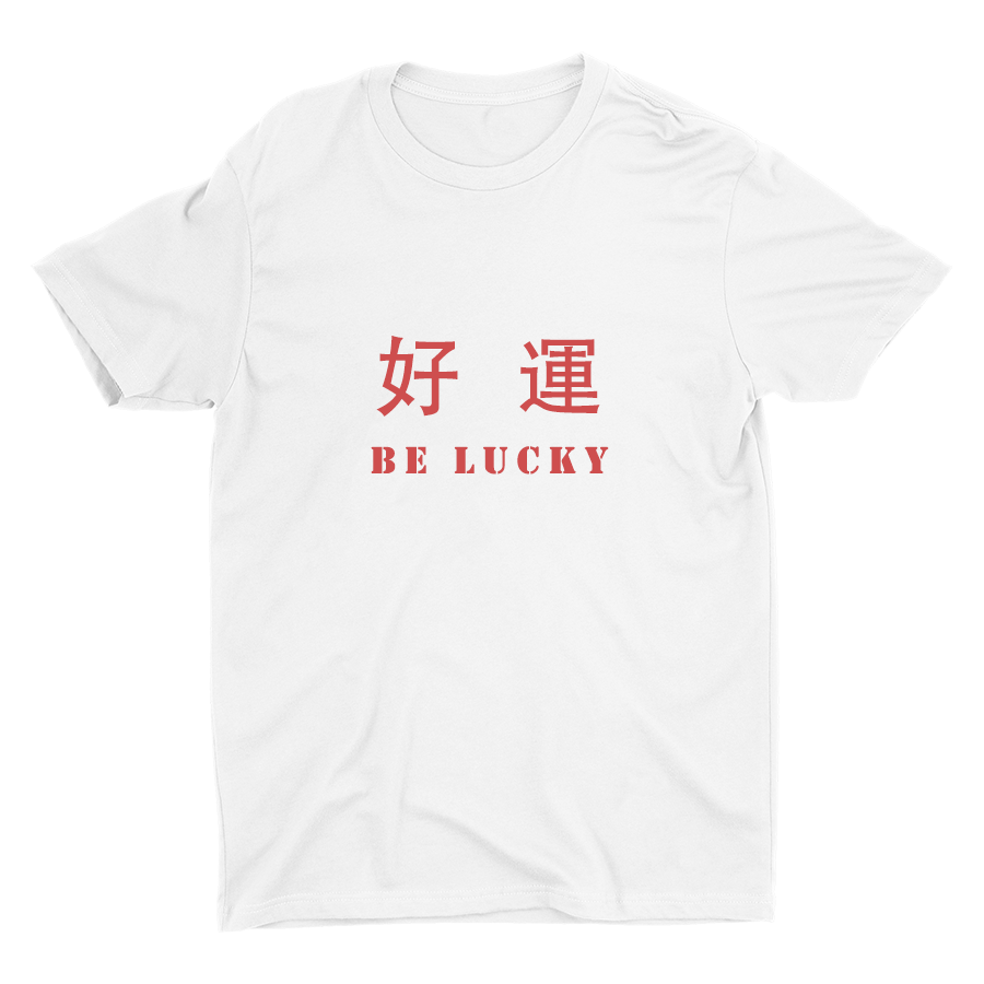 BE LUCKY Printed Cotton Tee