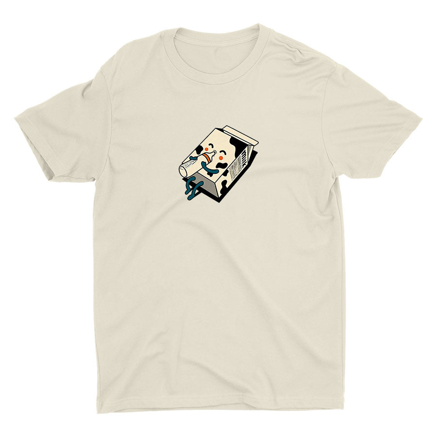 Look! Milk Drinking Milk Cotton Tee