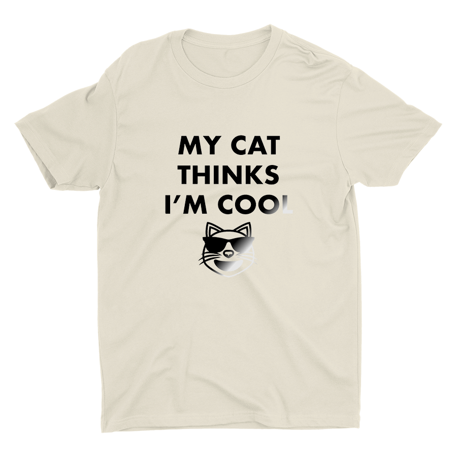 My Cat Thinks I'm Cool Printed T-shirt