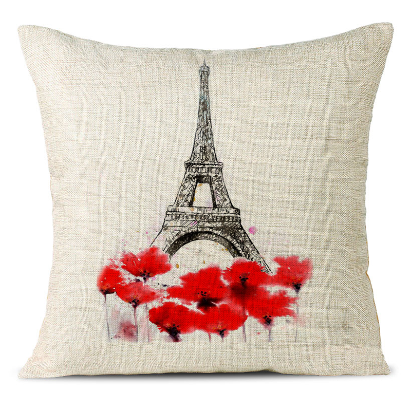 Beautiful Flowers Linen Pillowcase