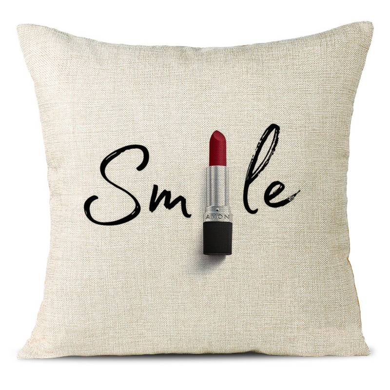 Fashion Lipstick Linen Pillowcase
