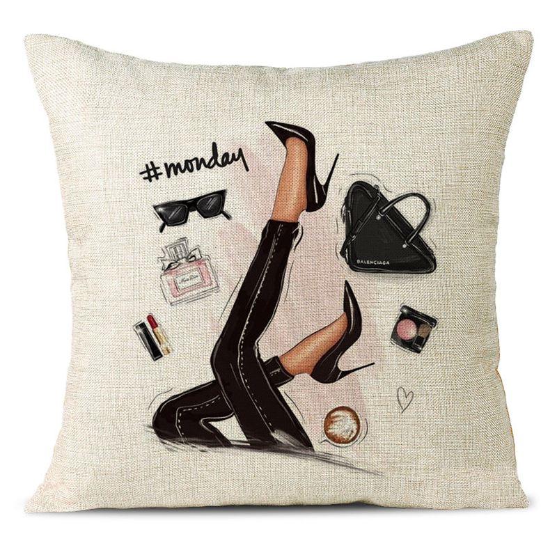 Elegant Highheels Linen Pillowcase