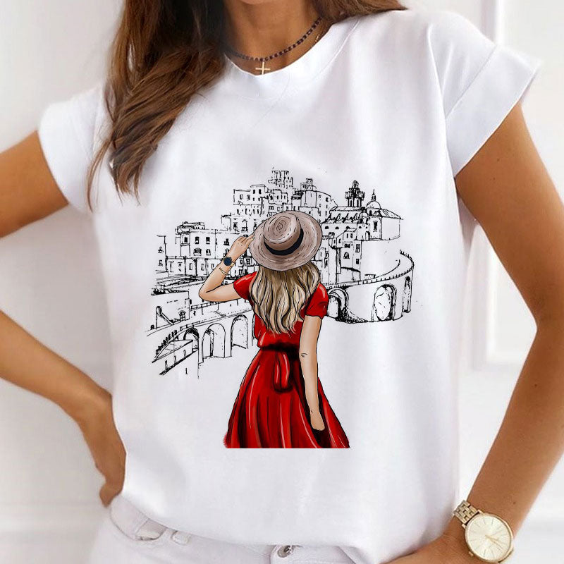 Style U : Love The City Women White T-Shirt