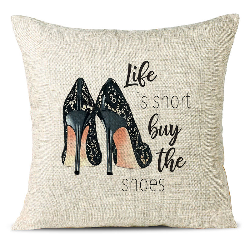 Elegant Highheels Linen Pillowcase