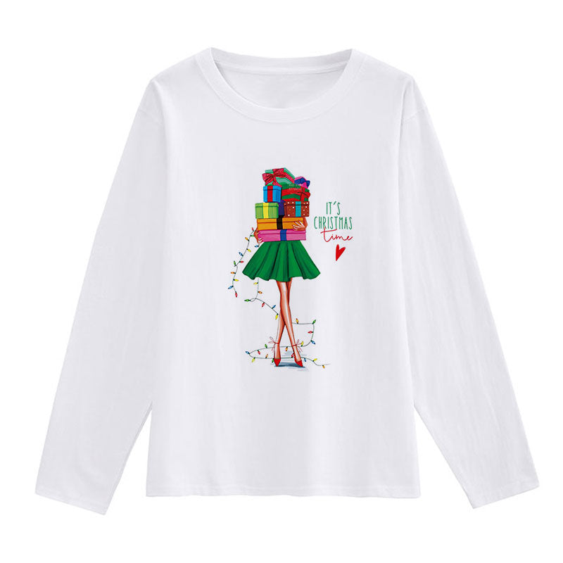 Hello Christmas Women White T-Shirt U