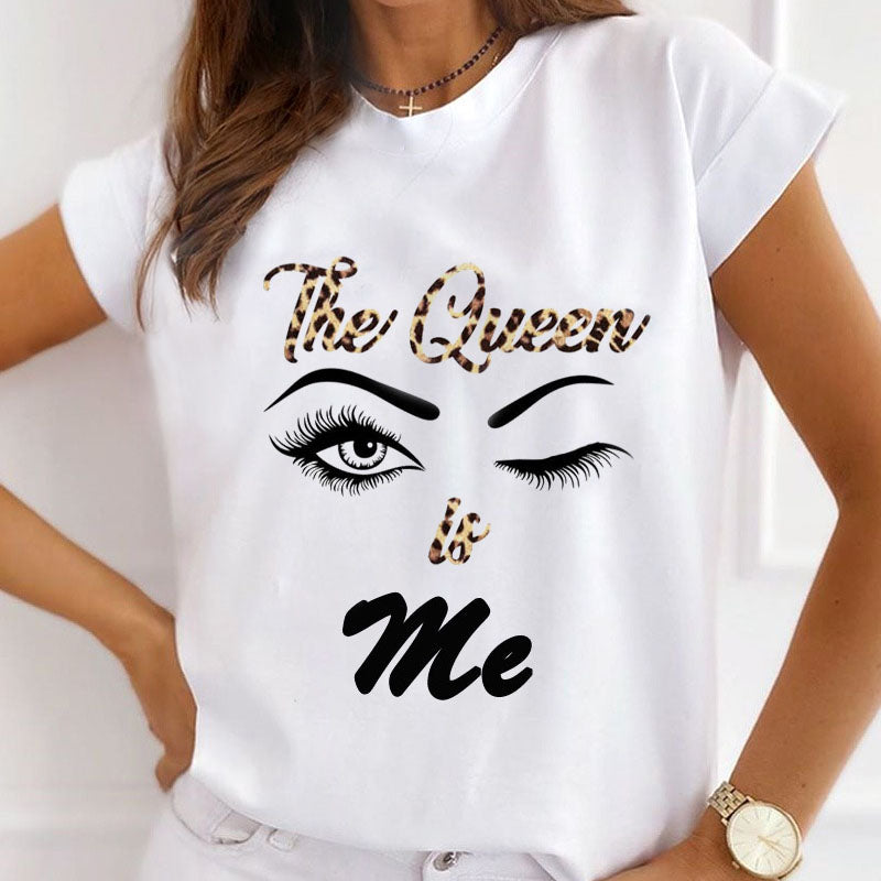 Makeup Makes You Delicate Female White T-shirt R