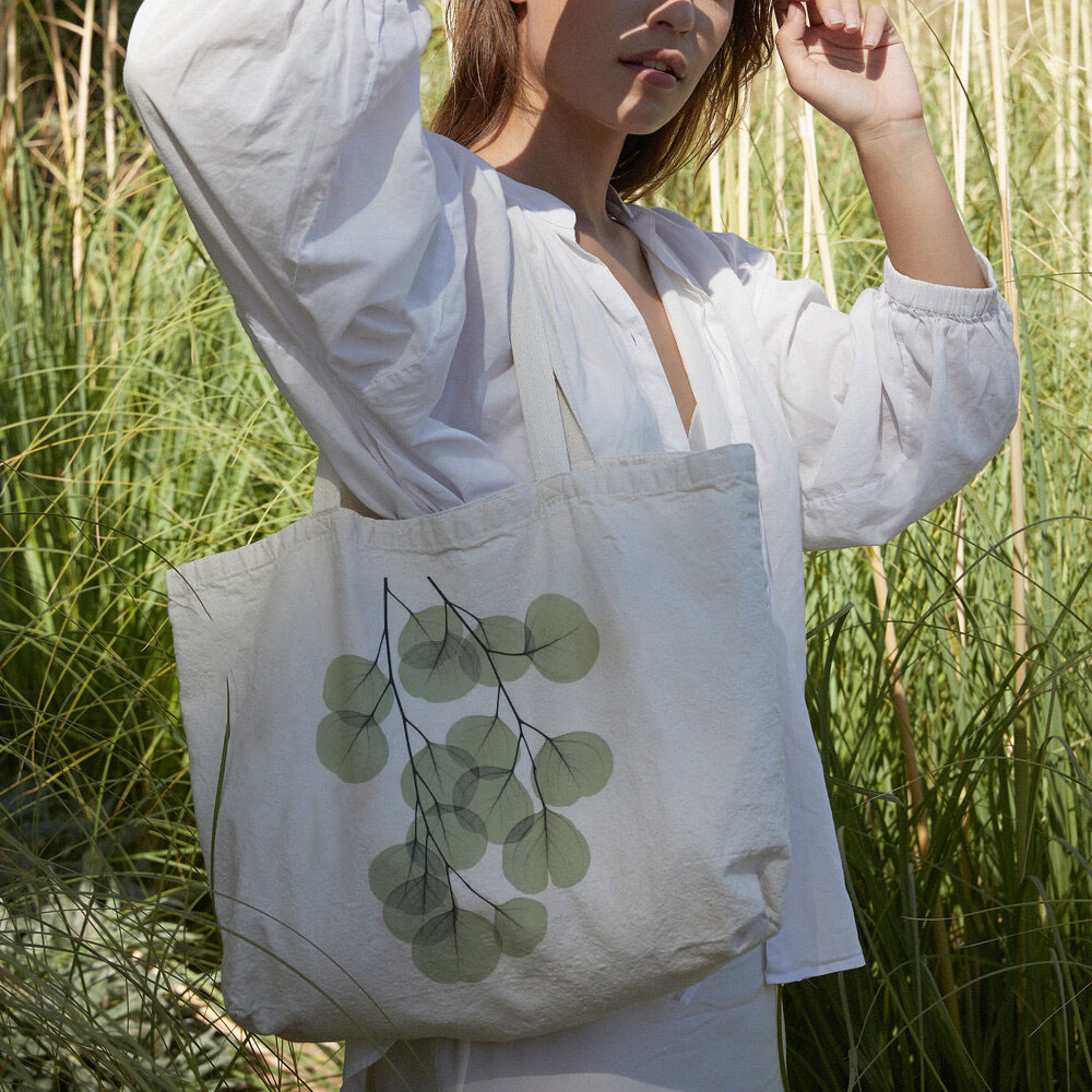 EUCALYPTUS LEAVES CANVAS BAG
