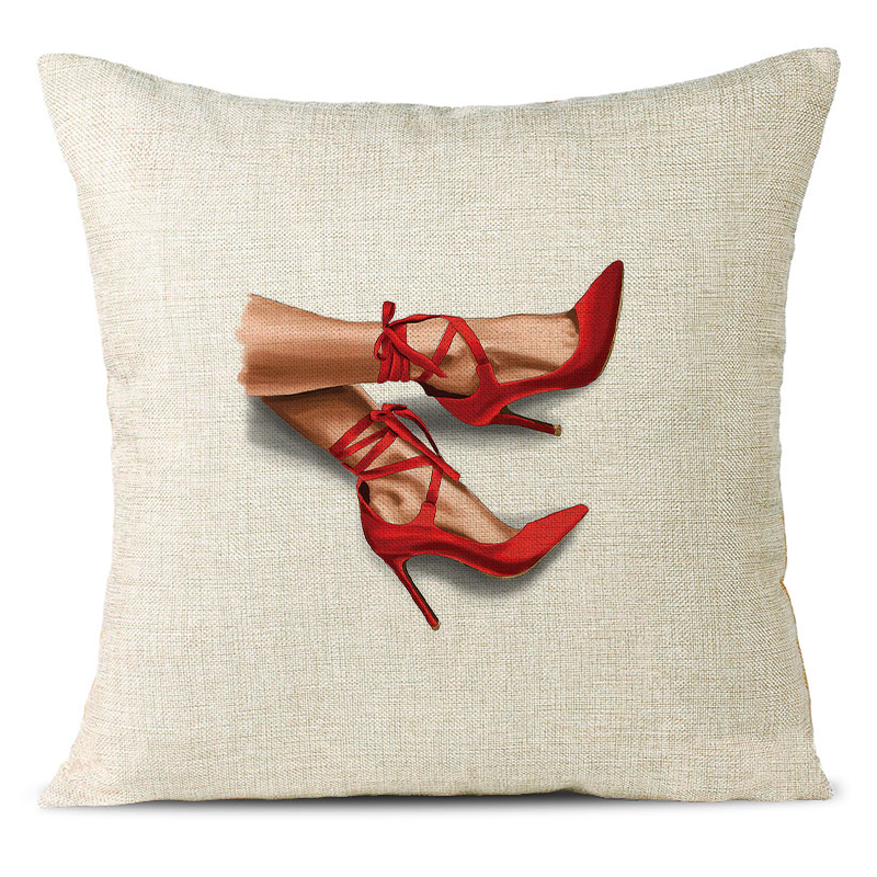 Elegant Highheels Linen Pillowcase