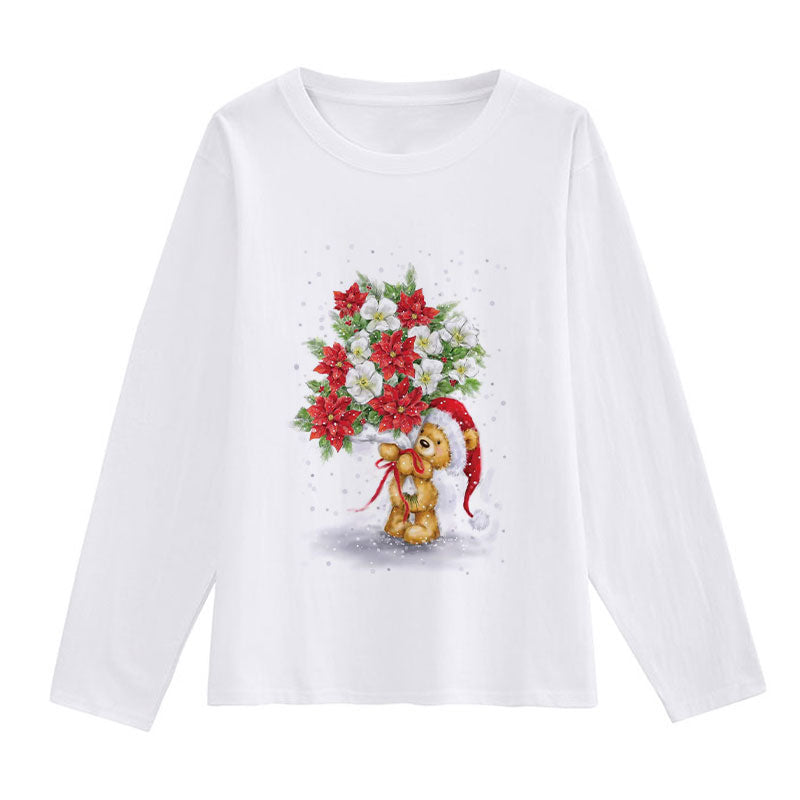 HAPPY Christmas Women White T-Shirt I