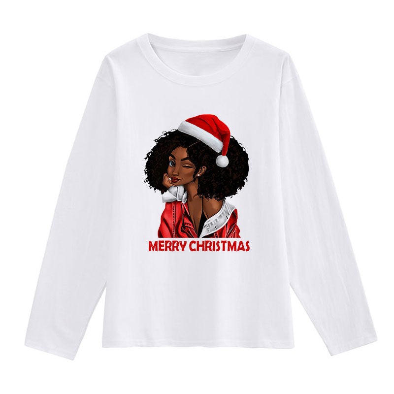 Hello Christmas Women White T-Shirt T