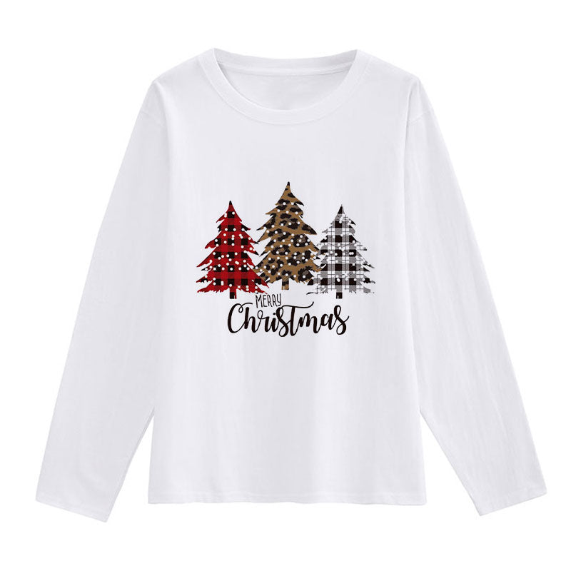 HAPPY Christmas Women White T-Shirt C