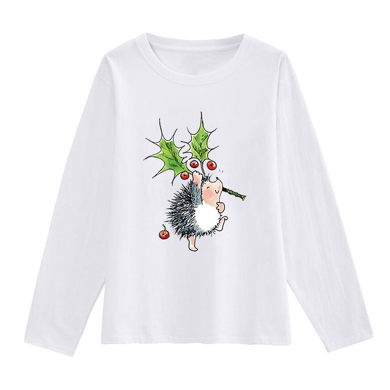 Merry Christmas Women White T-Shirt V