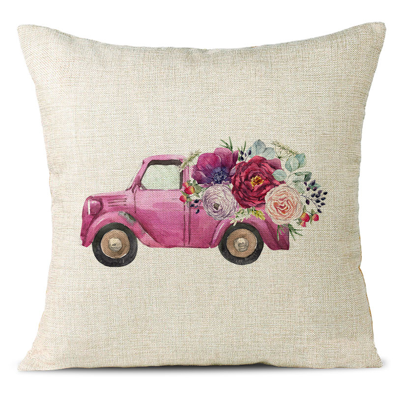 Beautiful Flowers Linen Pillowcase
