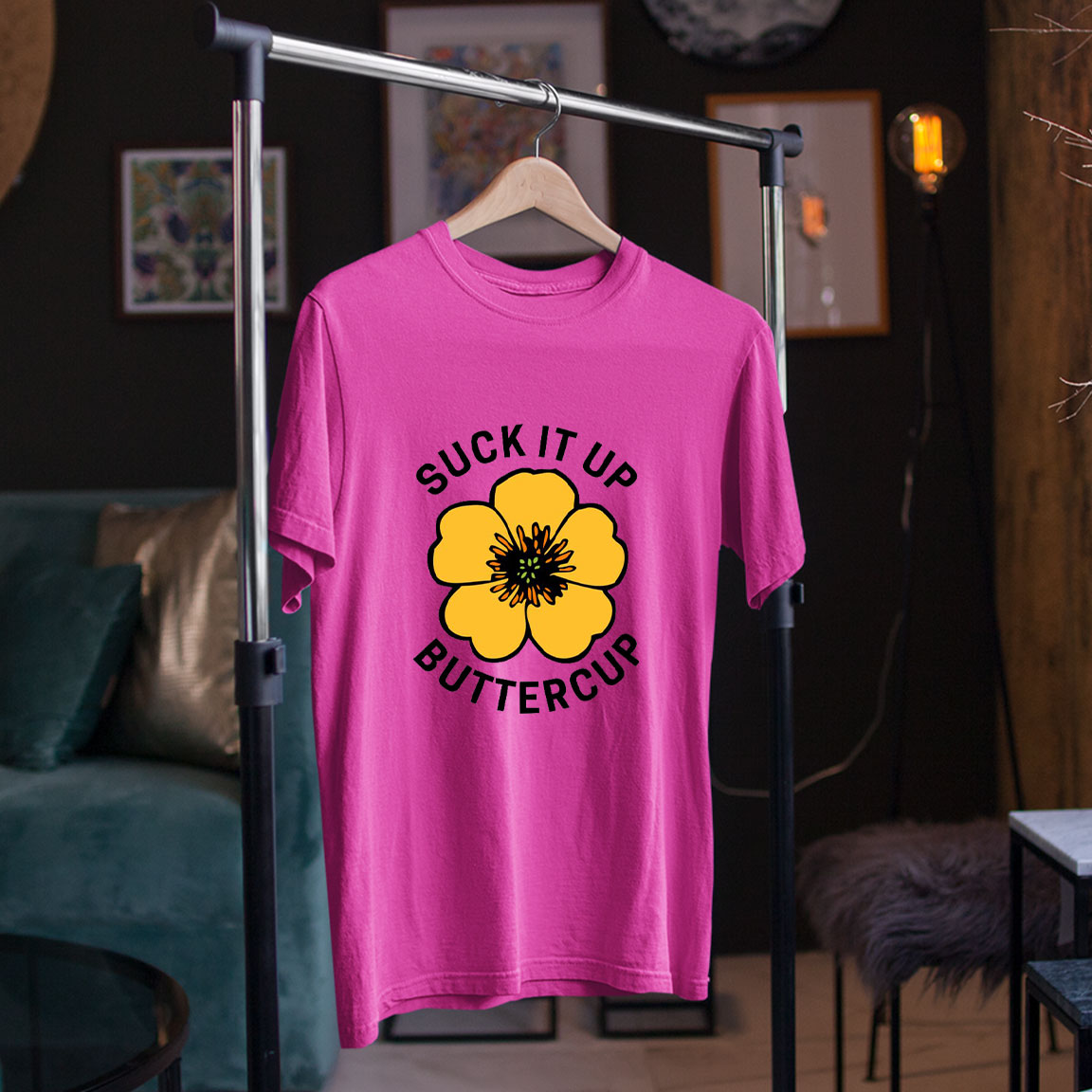 SUCK It Up Buttercup Printed T-shirt