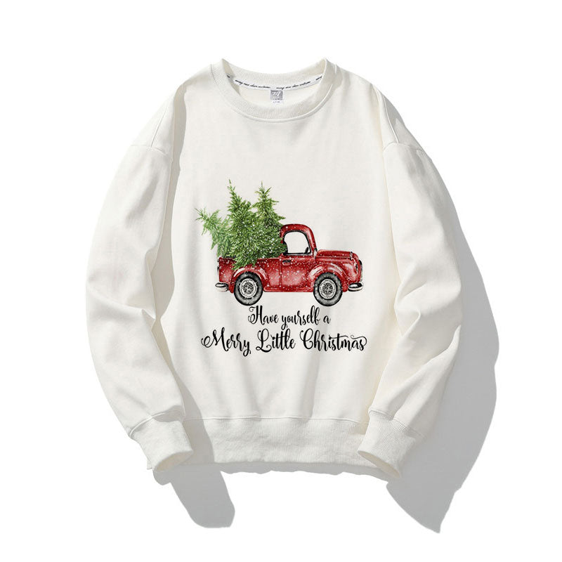 Merry Christmas O-Neck White Sweater R