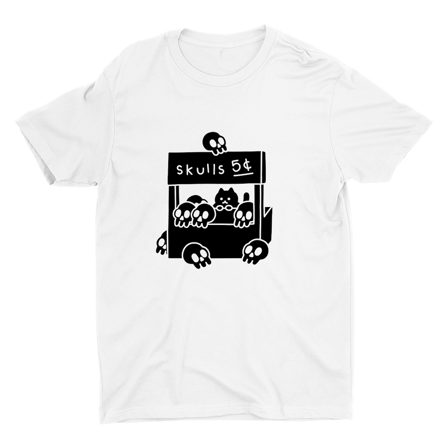 Cute Skulls Printed Cotton Tee