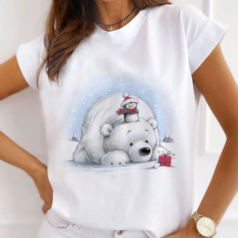 Lovely Christmas White T-Shirt F