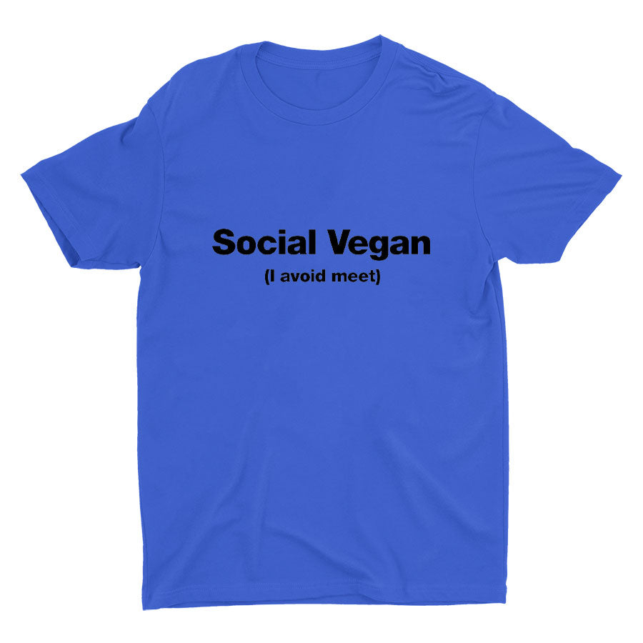 I avoid"meet" printed T-shirt
