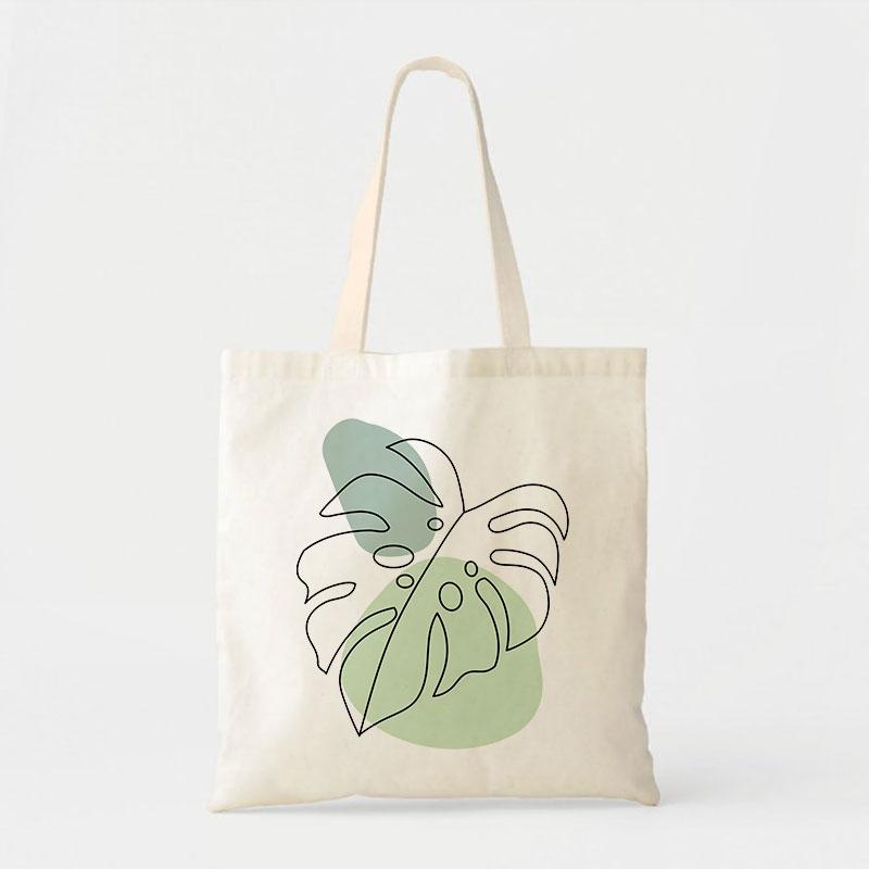 MINIMALISM LEAVES CANVAS BAG